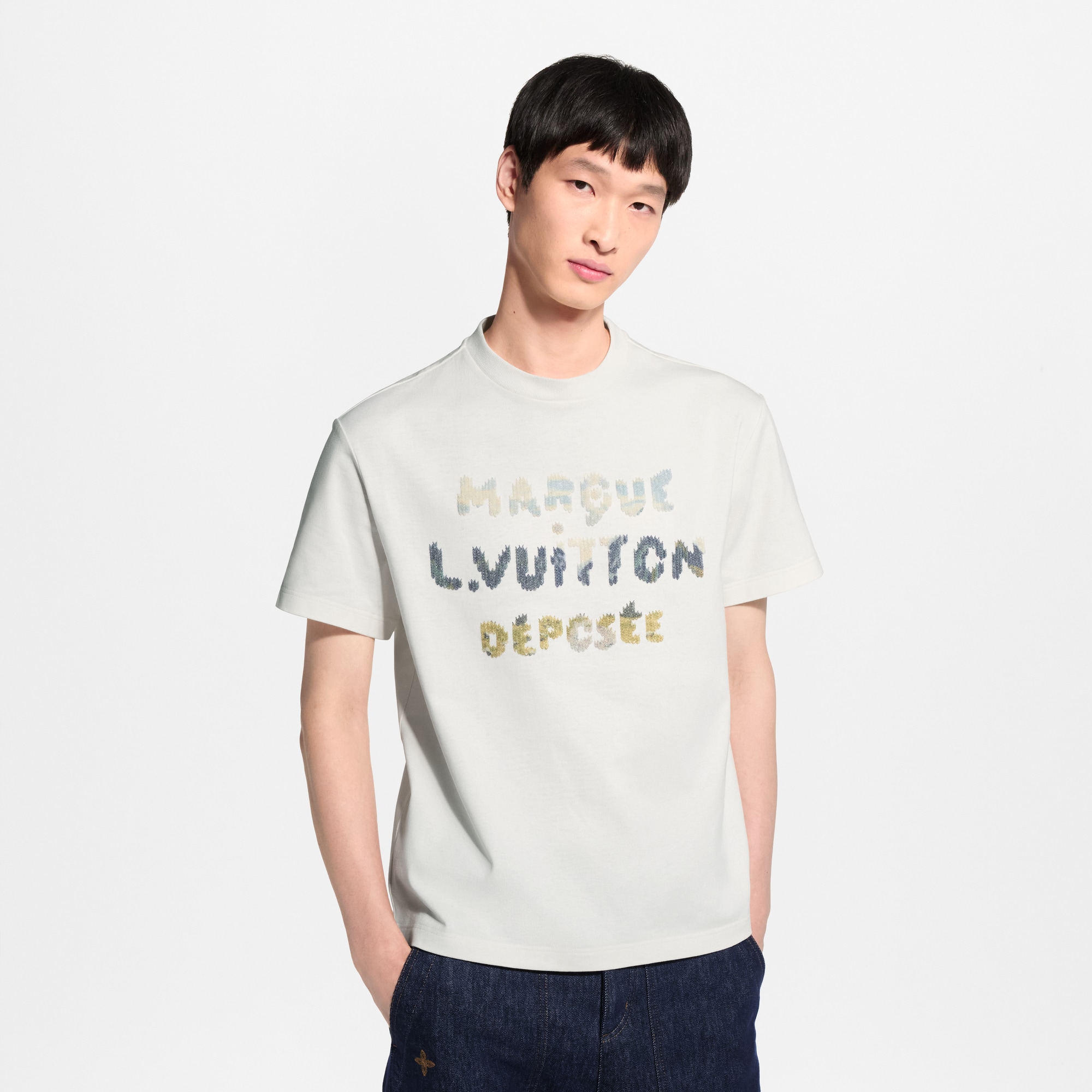 ★Louis Vuitton ルイ・ヴィトン リブカラーチ エーンTシャツ エンブロイダリー シグネチャーTシャツ ｜ルイ・ヴィトン 公式サイト